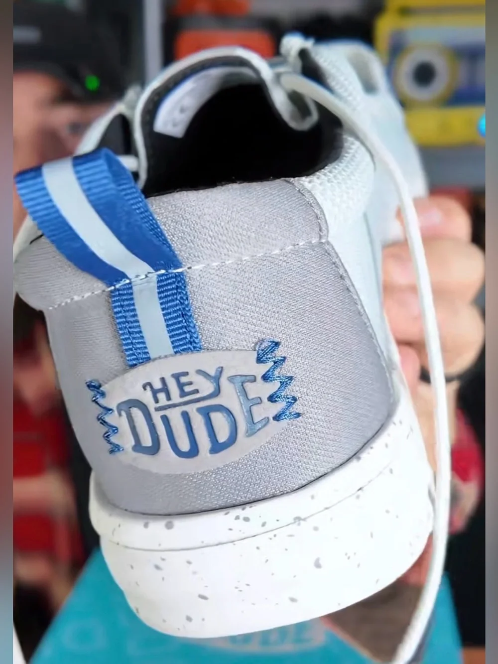 New Hey Dude Men 11 Wally Work CE Dawn Blue -Composite Toe
